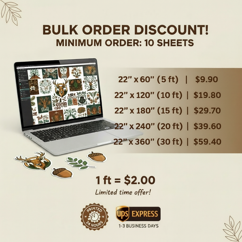 ORDER IN BULK – ONLY $2/ft