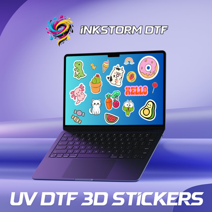 UV DTF 3D Stickers Gang Sheet Builder