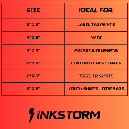 DTF Transfers by Size