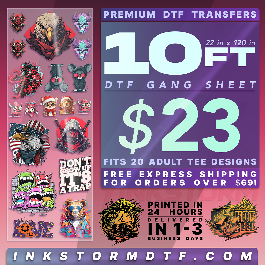 Inkstorm DTF Gang Sheet Builder – Custom DTF Transfers Made Simple
