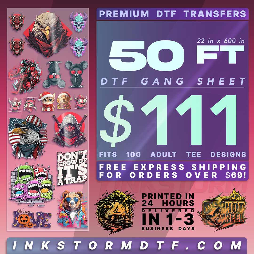 Inkstorm DTF Gang Sheet Builder – Custom DTF Transfers Made Simple