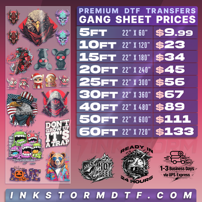 DTF Transfers Gang Sheet Builder