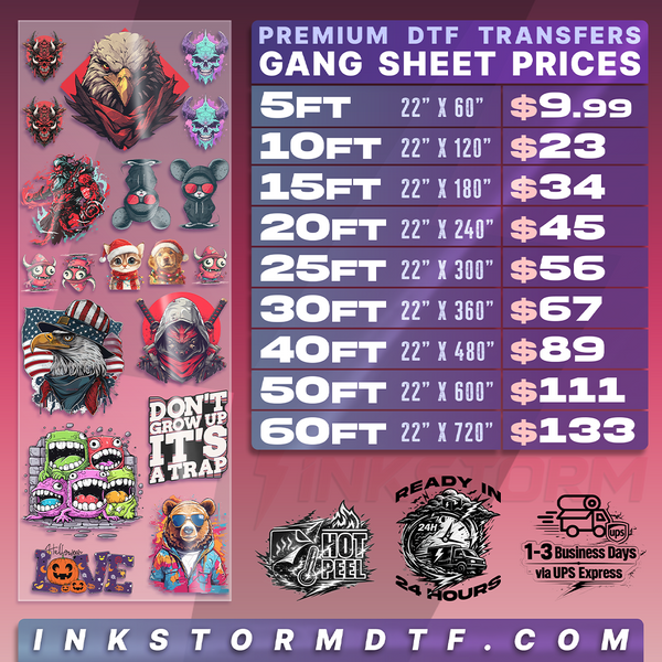 DTF Transfers Gang Sheet Builder