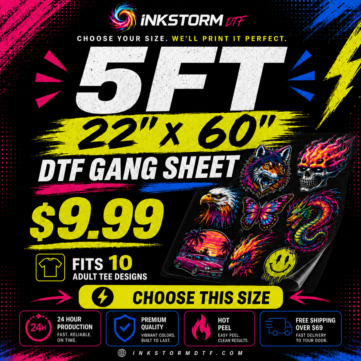 DTF Transfers Upload Gang Sheets