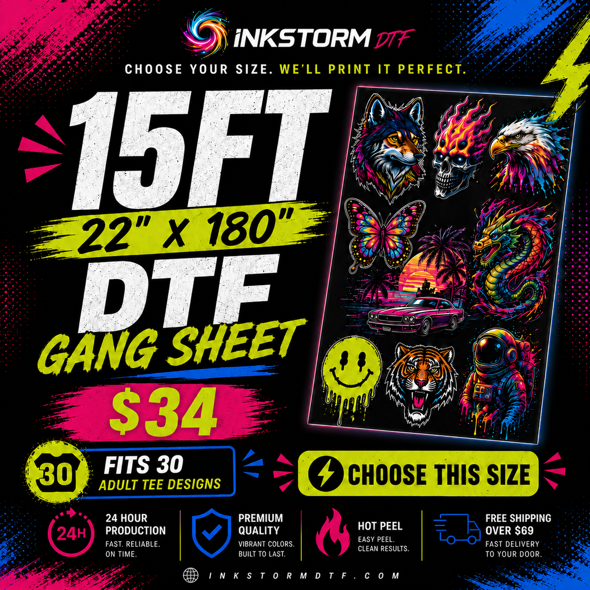 DTF Transfers Upload Gang Sheets