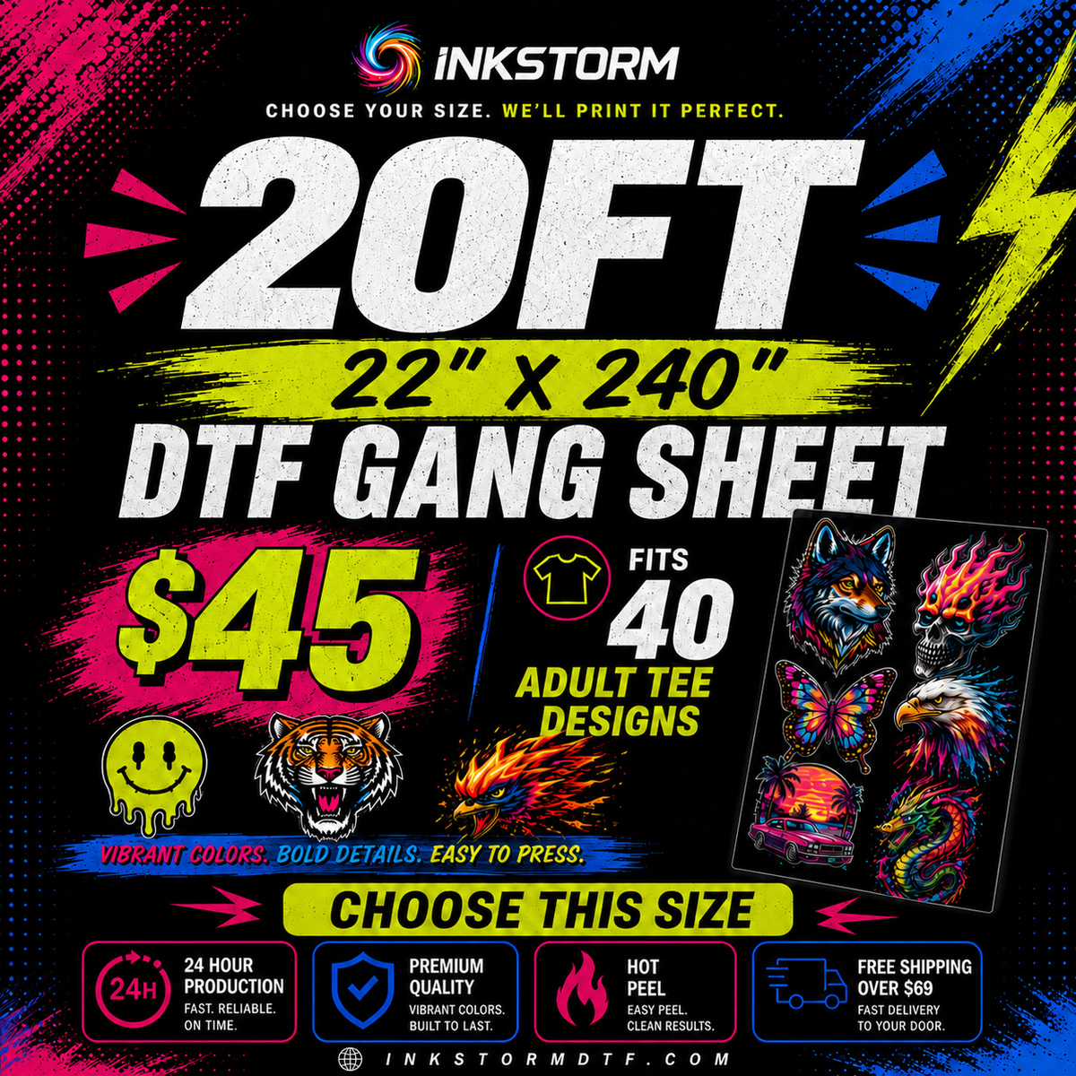 DTF Transfers Upload Gang Sheets