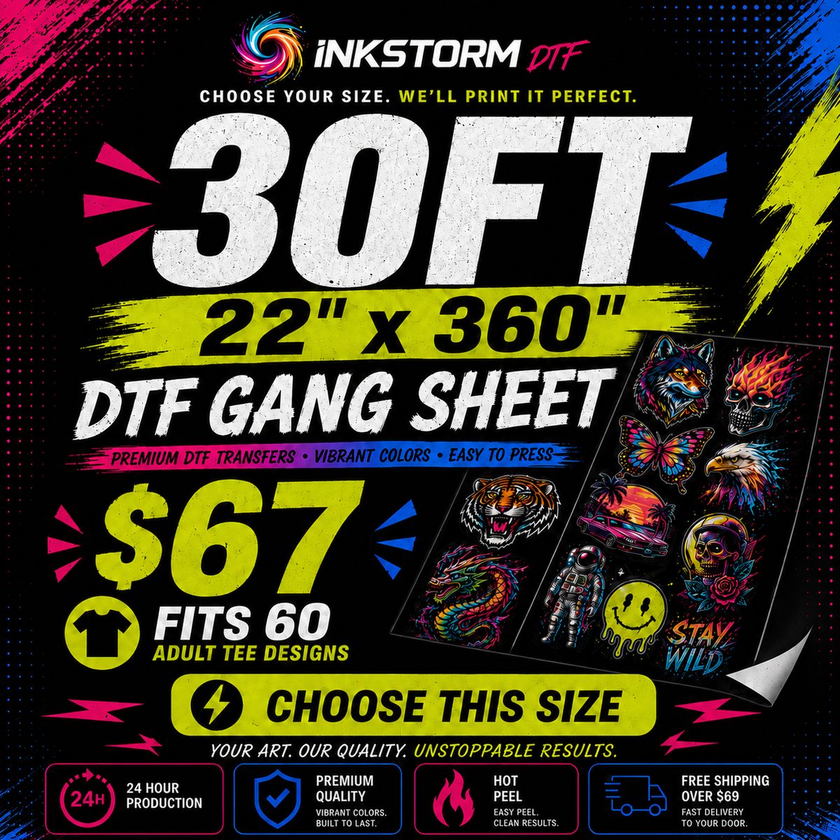 DTF Transfers Upload Gang Sheets