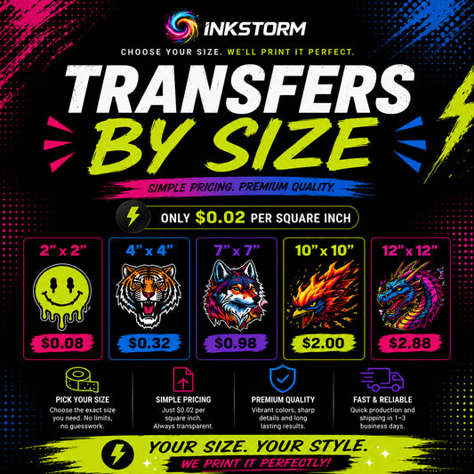 DTF Transfers by Size