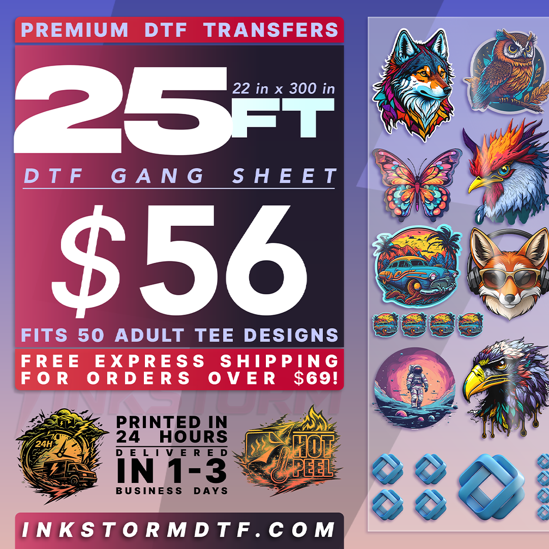 DTF Transfers Upload Gang Sheets