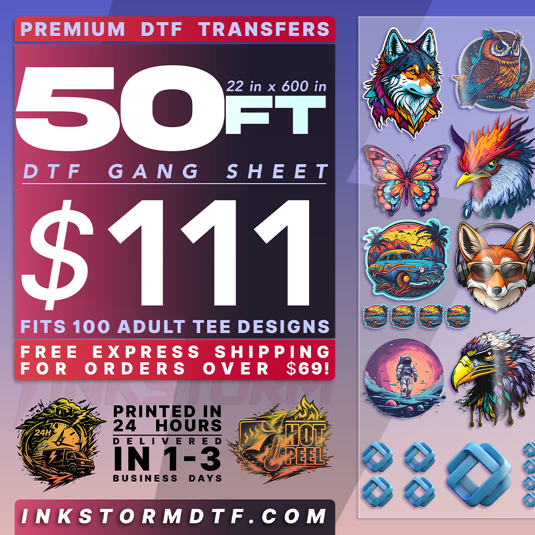 DTF Transfers Upload Gang Sheets