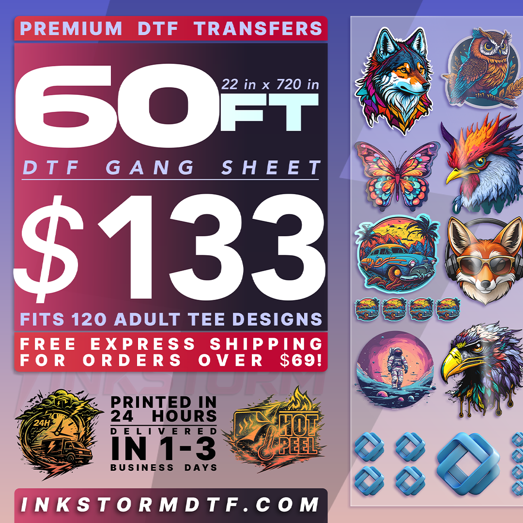 DTF Transfers Upload Gang Sheets